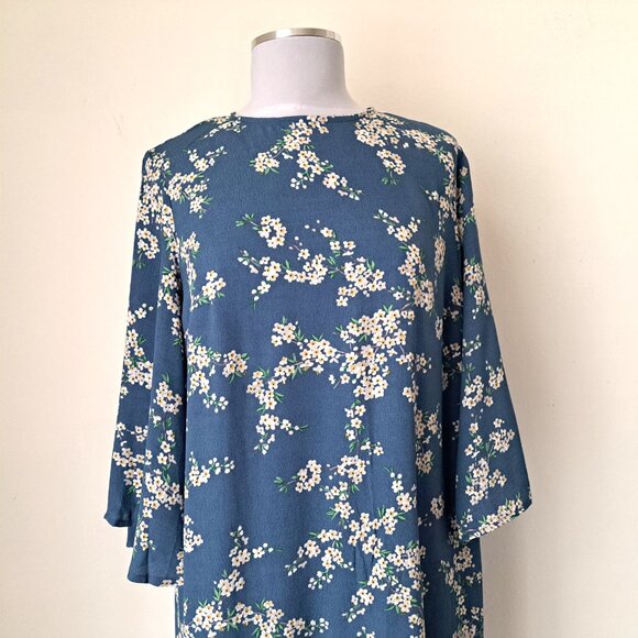 GP & J BAKER x H&M Women Floral Dress 3/4 Sleeve Size 8 Multicolor Preowned - Picture 3 of 11